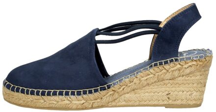 Toni Pons Tremp Dames Espadrilles met sleehak - Blauw - Maat 36