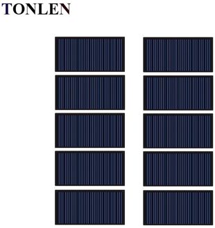 TONLEN 10 stks Zonnepaneel 5 v 60mA Epoxy Zonnecel DIY Polykristallijn Silicium Mini Batterij Oplader Module Solar 68*36mm