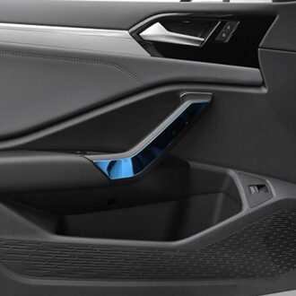 Tonlinker Interieur Deurklink Cover Stickers Voor Volkswagen Jetta MK7 -20 Auto Styling 4 Pcs Rvs Cover stickers Blauw