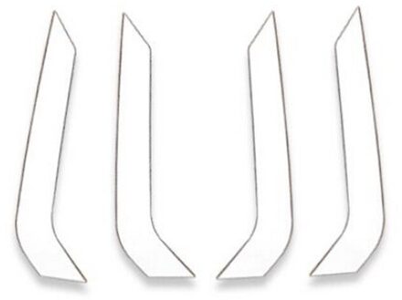 Tonlinker Interieur Deurklink Cover Stickers Voor Volkswagen Jetta MK7 -20 Auto Styling 4 Pcs Rvs Cover stickers Zilver