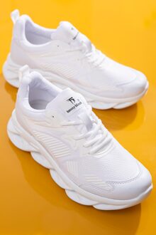 Tonny Zwart Custom Productie Seizoen Comfortabele Antislip Zool Licht Wit Unısex Sportschoenen TB283-0 _ 102 39