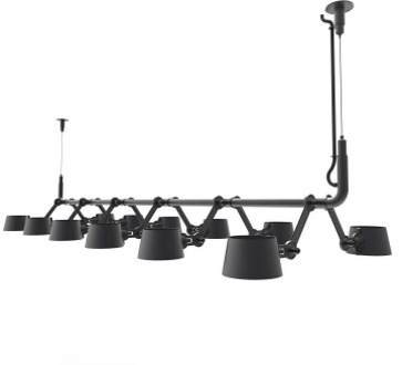 Tonone Bolt 12-Pack Kroonluchter - Zwart