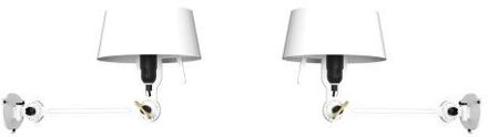 Tonone Bolt Bed Underfit met stekker Wandlamp Set van 2 - Wit