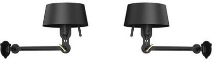 Tonone Bolt Bed Underfit met stekker Wandlamp Set van 2 - Zwart