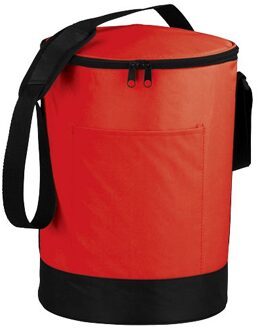 Tonvormige koeltas rood en zwart 11 liter