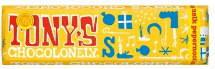 Tony's Chocolonely chocoladeletter reepje klein, melk pepernoot