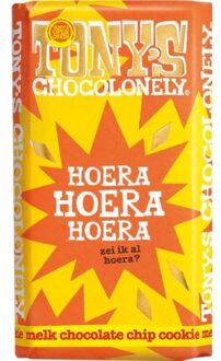 Tony's Chocolonely gefeliciteerd, melk + chocolate chip cookie