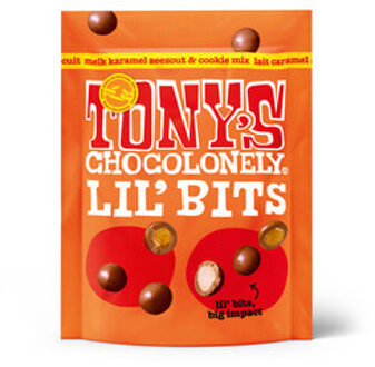 Tony's Chocolonely - Lilbits Karamel Zeezout & Cookie 120 Gram 8 Stuks