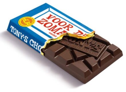 Tony's Chocolonely Puur - Zeg 't met een reep "Zomaar"- Chocoladereep  - 180 gram