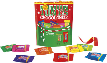 Tony's Chocolonely Tony’s chocolonely kerst zakje met tiny’s 135g