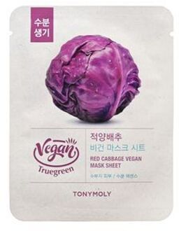 TONYMOLY Truegreen Vegan Mask Sheet - 5 Types Red Cabbage