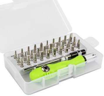 Tool Reparatie 32 In 1 Schroevendraaier Set Precisie Mini Magnetische Schroevendraaier Bits Kit Mobiele Telefoon Ipad Camera Onderhoud groen