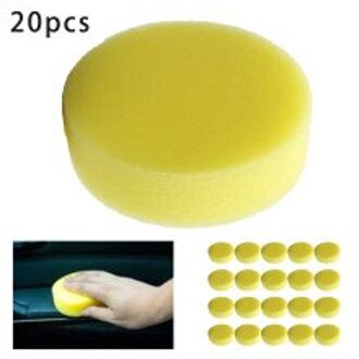 Tool Sponzen Nuttig Wassen Waxen Geel 20Pcs Auto Schoon Beauty Cleaning Pads