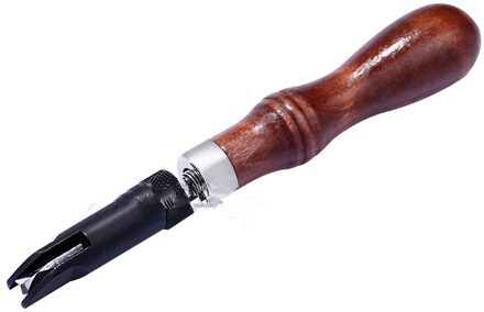 Tool Staal Duurzaam V Type Push Groovende Apparaat 15.5 cm Houten Handvat Verstelbare Groover Craft Guts Tool Leathercraft Tool Sets