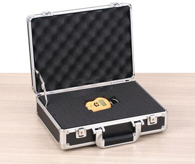 Toolbox Draagbare Aluminium Gereedschapskist Instrument Doos Veiligheid Storage Case Instrument Doos Koffer Met Spons 330x240x100mm zwart