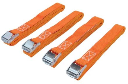 Toolland Spanbanden ft 3,6 m x 25 mm, pak van 4 stuks Wit