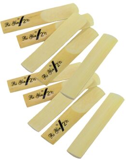 Tooyful 10Pcs Worden Premium Cane Saxofoonrieten Sterkte 2.5 Bamboe Sax Rieten Houtblazers Muziekinstrument Onderdelen