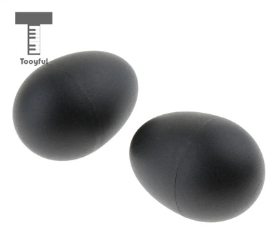 Tooyful Pack of 2 Plastic Sand Egg Shaker Hand Percussion Black Kids Baby Toddler Preschool Musical Rattle Toy