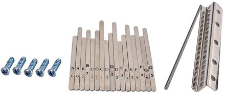 Tooyful Prachtige 1 Pack Rvs Toetsen Kits Hardware Voor 17 Toetsen Thumb Piano Kalimba Vervangende Onderdelen Diy