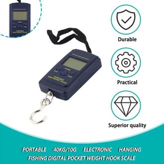 Top 40 kg x 10g Draagbare Mini Elektronische Digitale Weegschaal Opknoping Vishaak Pocket Weegschaal de Balans van Keuken