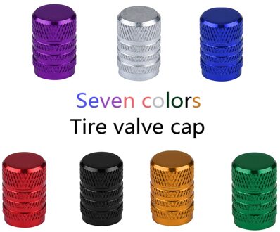 Top 7 Kleuren Zeshoekige Band Steel Caps 4X Auto Vrachtwagen Bike Tire Velgen Stem Air Caps cover Band Rood
