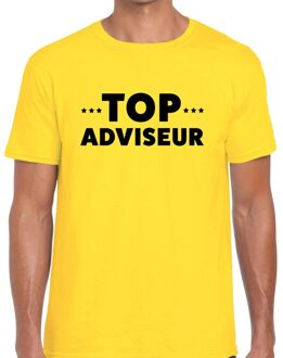 Top adviseur beurs/evenementen t-shirt geel heren XL