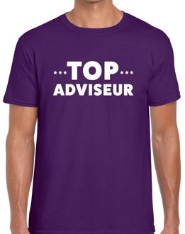 Top adviseur beurs/evenementen t-shirt paars heren L