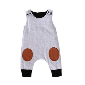 Top Baby Kids Jongen Meisje Baby Mouwloze Romper Jumpsuit Katoen Kleding Outfit Set 0-24 M 12m