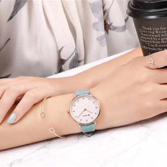 Top Brand CURREN New Fashion Leather Ladies Watches Analog Quartz Female Clock Luxury Women Rhinestone Watches Valentine Gifts