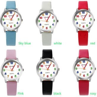 Top Brand Kids Children Fashion Watches Quartz Analog Cartoon Leather Strap Wrist Watch Boys Girls