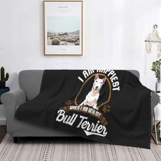 Top Bull Terrier Mom Mama Bull Terrier Hond Voor Vrouwen Comfortabel Flanellen Deken 200 x 150cm