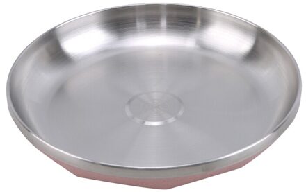 Top Camping 20Cm Dia Rvs Servies Diner Plaat Voedsel Container Keuken Familie Servies roze