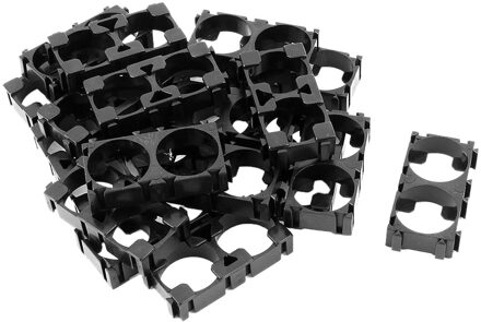 Top Deals 20x18650 Lithium Batterij Dubbele Houder Beugel voor DIY Cell Pack Zwart