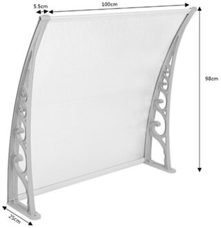 Top Eenvoudig Te Installeren Luifels Outdoor Polycarbonaat Voordeur Raam Luifel Patio Cover Luifel Deur Venster Accessoire Hwc 100x100cm