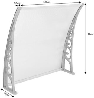 Top Eenvoudig Te Installeren Luifels Outdoor Polycarbonaat Voordeur Raam Luifel Patio Cover Luifel Deur Venster Accessoire Hwc 100x150cm