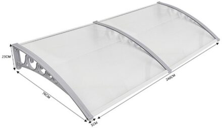 Top Eenvoudig Te Installeren Luifels Outdoor Polycarbonaat Voordeur Raam Luifel Patio Cover Luifel Deur Venster Accessoire Hwc 80x240cm