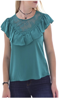 Top fluid in recycled polyester Guess , Groen , Dames - S,Xs