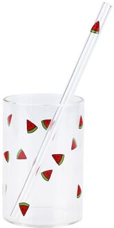 Top Glazen Melk Cup Met Rietjes 201-300Ml Huishoudelijke Hoge Borosilicate Pyrex Melk Sap Water Gereedschap F