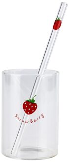 Top Glazen Melk Cup Met Rietjes 201-300Ml Huishoudelijke Hoge Borosilicate Pyrex Melk Sap Water Gereedschap