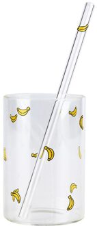 Top Glazen Melk Cup Met Rietjes 201-300Ml Huishoudelijke Hoge Borosilicate Pyrex Melk Sap Water Gereedschap