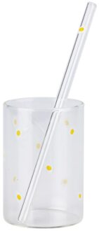 Top Glazen Melk Cup Met Rietjes 201-300Ml Huishoudelijke Hoge Borosilicate Pyrex Melk Sap Water Gereedschap