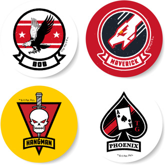 Top Gun Maverick Call Outs Round Coaster Set