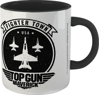 Top Gun Maverick Fighter Town USA Mug - Black Zwart