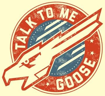 Top Gun Talk To Me Goose Unisex T-Shirt - White Vintage Wash - XXL Crème