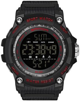Top Horloge 50M Waterdicht Heren Horloges Stopwatch Quakeproof Digitale Horloge Mode Man Sport Klok Sanda Horloges zwart rood