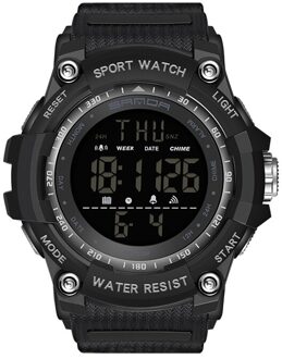 Top Horloge 50M Waterdicht Heren Horloges Stopwatch Quakeproof Digitale Horloge Mode Man Sport Klok Sanda Horloges zwart