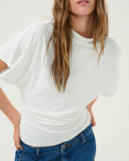 Top korte mouw 10704528 nuptimw Wit - S