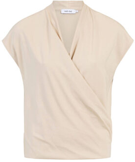 Top korte mouw 261p183 jet - maat S Beige