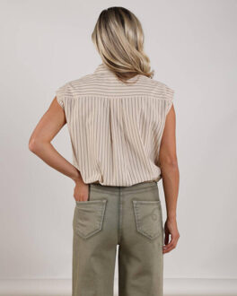 Top korte mouw nks01144 abby - maat M Beige
