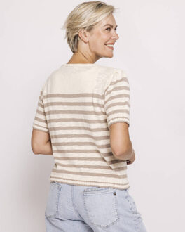 Top korte mouw zk417-n3165 zhrasta - maat L Bruin